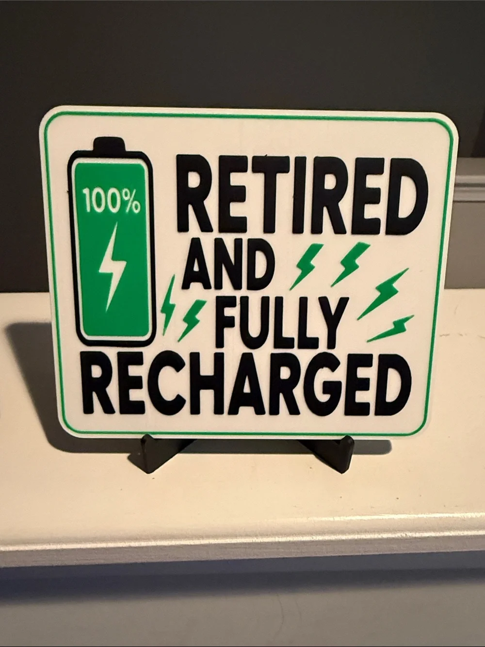 Retirement sign Set - 3D printed 6” x 5” qty4 - Picture 4 of 6
